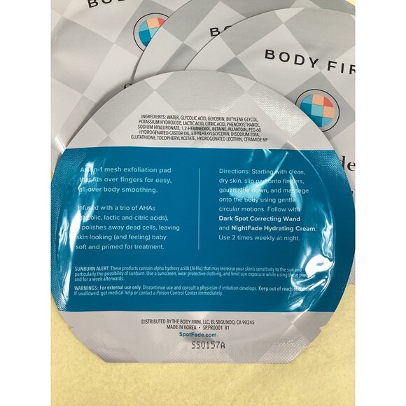 Body Firm Spot Fade Night Pre-Treatment Resurfacing Pads 4-Pack Skincare Beauty - Picture 3 of 4
